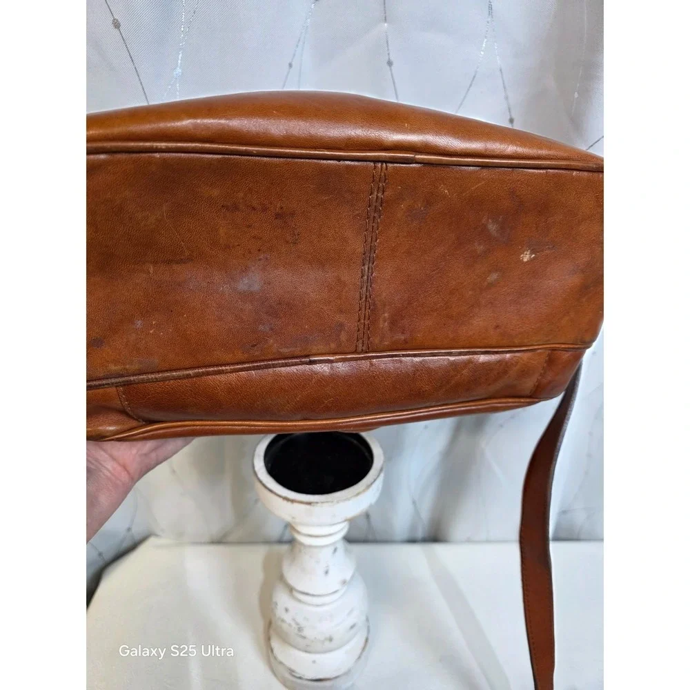 Italian‎ Made Vintage Jacobson's Leather Crossbody Brown Minimalist Luxury